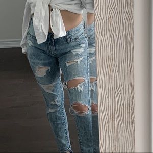 american eagle ripped flex skinny jeans